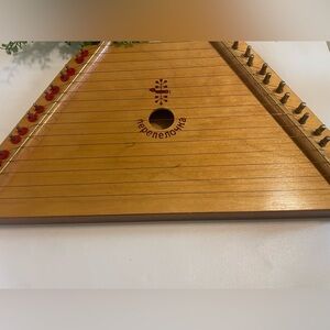 Vintage Russian Nepeneno4ka 15 String Wooden Hand Harp Musical Instrument